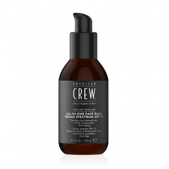 Зволожуючий бальзам для гоління American Crew All-In-One Face Balm SPF15, 170 мл Зволожуючий бальзам для гоління American Crew All-In-One Face Balm SPF15, 170 мл