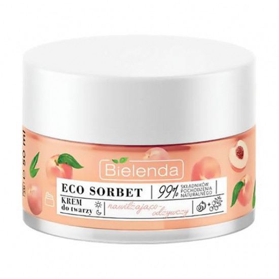 Зволожуючий і поживний крем для обличчя Bielenda Eco Sorbet Moisturizing & Nourishing Face Cream з екстрактом персика, 50 мл Зволожуючий і поживний крем для обличчя Bielenda Eco Sorbet Moisturizing & Nourishing Face Cream з екстрактом персика, 50 мл