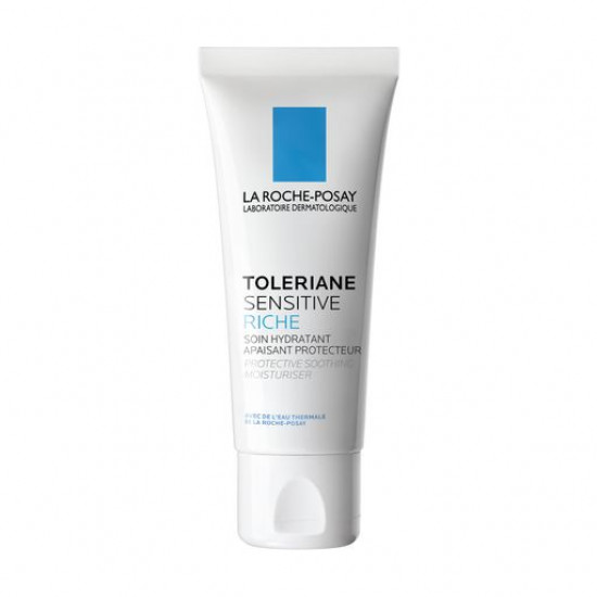 Зволожуючий крем La Roche Posay Toleriane Sensitive Riche для захисту та заспокоєння шкіри обличчя, 40 мл Зволожуючий крем La Roche Posay Toleriane Sensitive Riche для захисту та заспокоєння шкіри обличчя, 40 мл