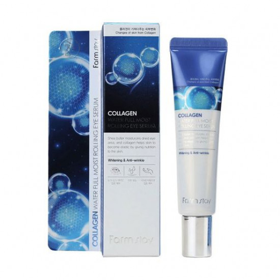 The moisturizing skin cream around eyes of FarmStay Collagen Water Full Moist Eye Cream with collagen, 50 ml The moisturizing skin cream around eyes of FarmStay Collagen Water Full Moist Eye Cream with collagen, 50 ml