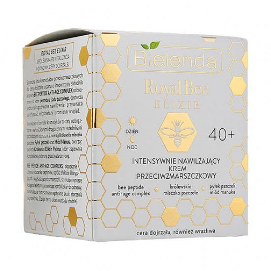 Зволожуючий крем для обличчя Bielenda Royal Bee Elixir 40+ Anti-Wrinkle Moisturizing Cream проти зморшок, 50 мл Зволожуючий крем для обличчя Bielenda Royal Bee Elixir 40+ Anti-Wrinkle Moisturizing Cream проти зморшок, 50 мл