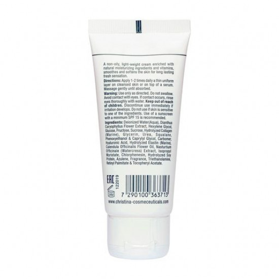 Зволожуючий крем для обличчя Christina Elastin Collagen Placental Enzyme Moisture Cream! Засіб ізраїльського бренду Christina збагачений вітамінами і особливо дбає про жіночу особу. поверхні шкіри </p> </li> <li> <p> Робить її чистою, звужує пори, усуває Зволожуючий крем для обличчя Christina Elastin Collagen Placental Enzyme Moisture Cream! Засіб ізраїльського бренду Christina збагачений вітамінами і особливо дбає про жіночу особу. поверхні шкіри </p> </li> <li> <p> Робить її чистою, звужує пори, усуває