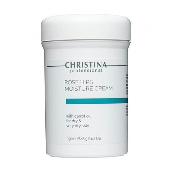 Зволожуючий крем для обличчя Christina Rose Hips Moisture Cream with Carrot Oil з маслом шипшини та моркви, для сухої шкіри, 250 мл Зволожуючий крем для обличчя Christina Rose Hips Moisture Cream with Carrot Oil з маслом шипшини та моркви, для сухої шкіри, 250 мл