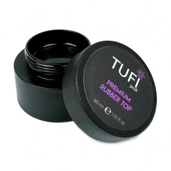 Верхнє покриття для гель-лаку Tufi Profi Premium Rubber Top з липким шаром, 30 мл Верхнє покриття для гель-лаку Tufi Profi Premium Rubber Top з липким шаром, 30 мл