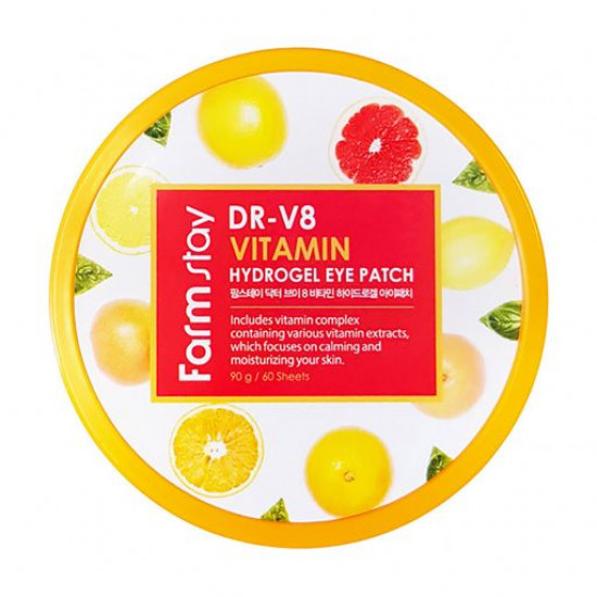 Витаминные патчи для кожи вокруг глаз FarmStay DR-V8 Vitamin Hydrogel Eye Patch, 90 г
Витаминные патчи для кожи вокруг глаз FarmStay DR-V8 Vitamin Hydrogel Eye Patch, 90 г