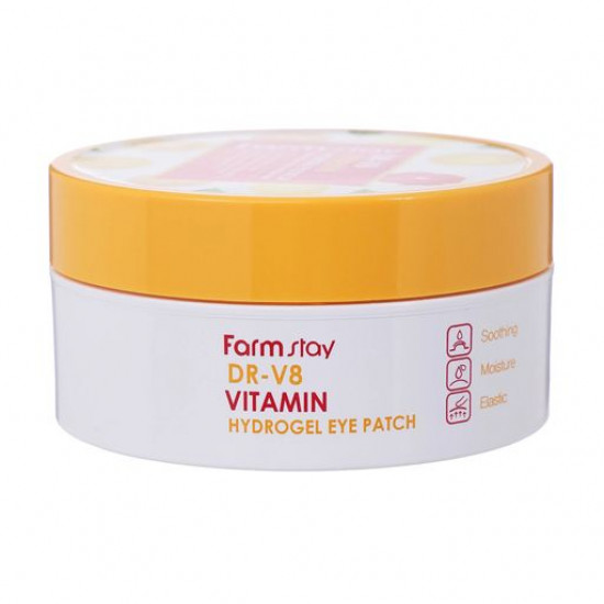 Витаминные патчи для кожи вокруг глаз FarmStay DR-V8 Vitamin Hydrogel Eye Patch, 90 г
Витаминные патчи для кожи вокруг глаз FarmStay DR-V8 Vitamin Hydrogel Eye Patch, 90 г