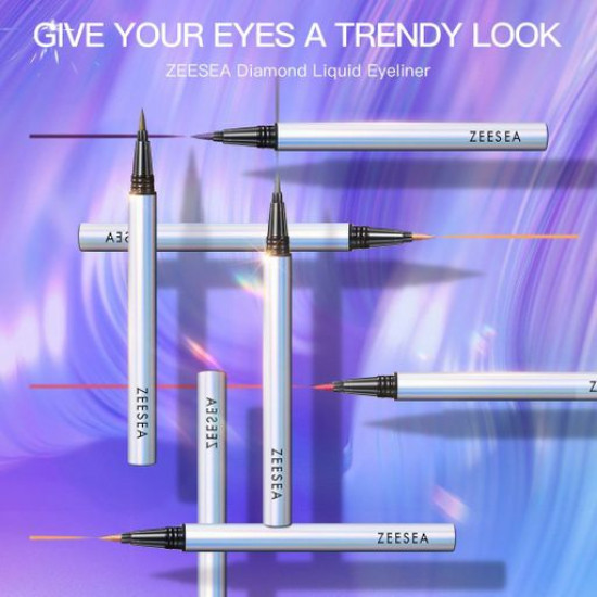 Водостійка підводка-фломастер для очей Zeesea Colorful Waterproof Tip Liquid Eyeliner, 05 Moonlit White, 9.07 г Водостійка підводка-фломастер для очей Zeesea Colorful Waterproof Tip Liquid Eyeliner, 05 Moonlit White, 9.07 г
