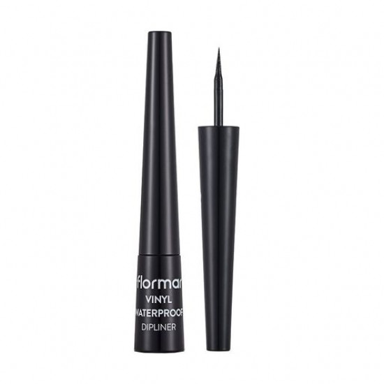 Водостійка підводка для очей Flormar Vinyl Waterproof Dipliner Black , 4 мл Водостійка підводка для очей Flormar Vinyl Waterproof Dipliner Black , 4 мл