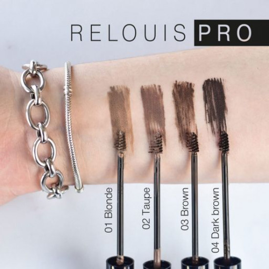 Водостійкий гель для брів Relouis Pro Waterproof Color Brow Gel 01 Blonde, 6 г Водостійкий гель для брів Relouis Pro Waterproof Color Brow Gel 01 Blonde, 6 г