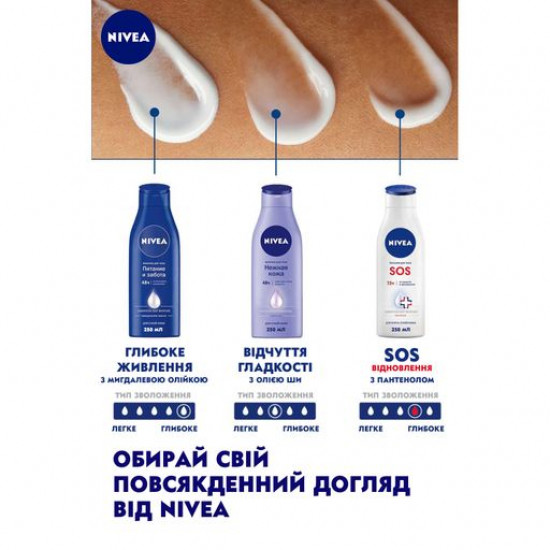 Відновлюючий бальзам для тіла з пантенолом NIVEA SOS для дуже сухої шкіри, 250 мл Відновлюючий бальзам для тіла з пантенолом NIVEA SOS для дуже сухої шкіри, 250 мл