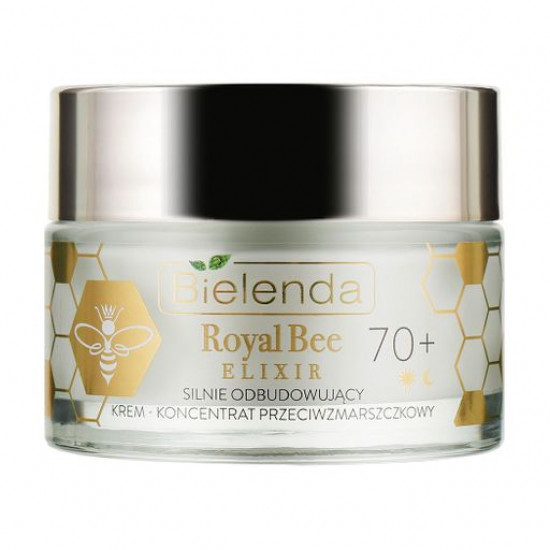 Відновлюючий крем-концентрат для обличчя Bielenda Royal Bee Elixir 70+ Cream Concentrate проти зморшок, 50 мл Відновлюючий крем-концентрат для обличчя Bielenda Royal Bee Elixir 70+ Cream Concentrate проти зморшок, 50 мл
