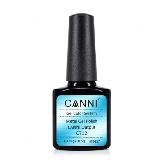 Дзеркальний гель-лак для нігтів Canni Gel Color System Gel Polish 712 Блакитний, 7.3 мл Дзеркальний гель-лак для нігтів Canni Gel Color System Gel Polish 712 Блакитний, 7.3 мл
