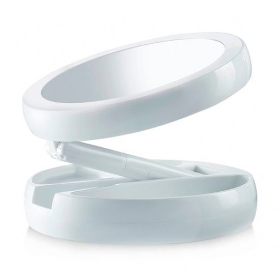 Зеркало-трансформер для макияжа My Fold Away с LED-подсветкой, двустороннее увеличительное Зеркало-трансформер для макияжа My Fold Away с LED-подсветкой, двустороннее увеличительное