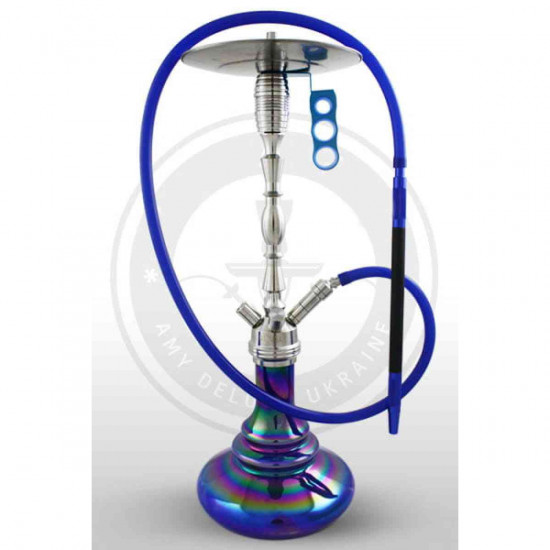 Кальян Amy Deluxe SS 08 R (Эми Делюкс СС 08Р) Hammer Steel синий BU Кальян Amy Deluxe SS 08 R (Эми Делюкс СС 08Р) Hammer Steel синий BU