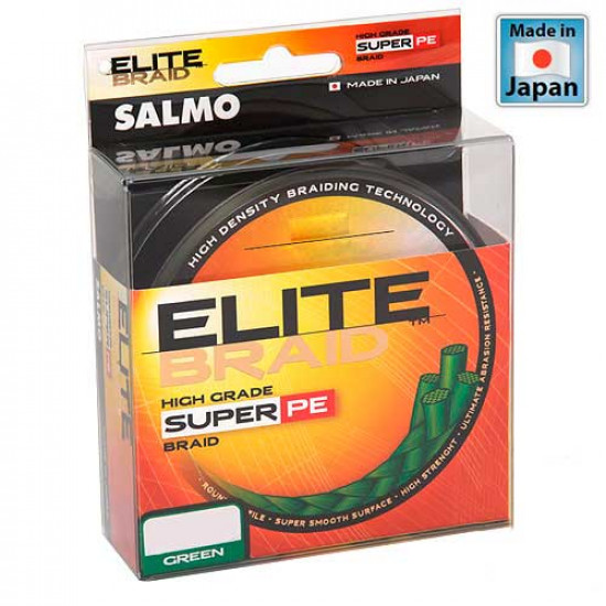 0.11 cord of Salmo Elite Braid 125m Green 0.11 cord of Salmo Elite Braid 125m Green