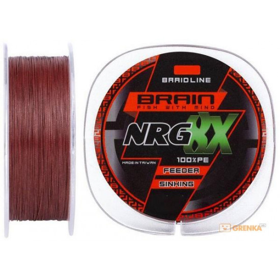 Шнур Brain NRG 8X sinking 150m 0.08mm 7.2kg ц:brown (18582081) Шнур Brain NRG 8X sinking 150m 0.08mm 7.2kg ц:brown (18582081)