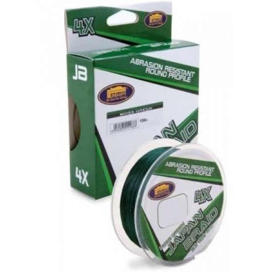 Шнур Lineaeffe Japan Braid 4X Moss Green 150м-165yds 0.25мм FishTest-14.00кг (3016025) Шнур Lineaeffe Japan Braid 4X Moss Green 150м-165yds 0.25мм FishTest-14.00кг (3016025)