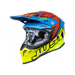 Мотошолом Just1 J39 Thruster Fluo Yellow-Red-Blue M