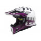 Мотошолом LS2 MX437 Fast EVO Xcode Gloss White-Violet XS Мотошолом LS2 MX437 Fast EVO Xcode Gloss White-Violet XS