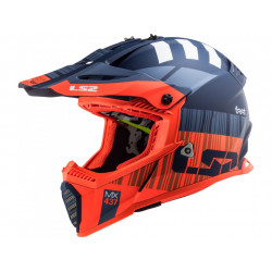 Мотошолом LS2 MX437 Fast EVO Xcode Matt Fluo Orange-Blue 2XL