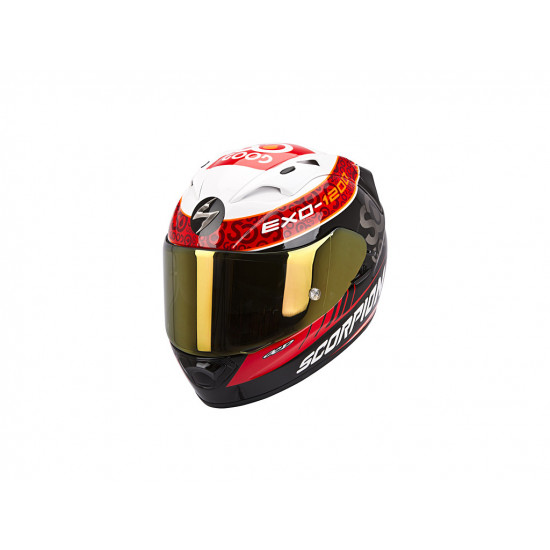 Motorcycle helmet Scorpion Exo-1200 Air Replica Charpentier Black-White-Red Motorcycle helmet Scorpion Exo-1200 Air Replica Charpentier Black-White-Red