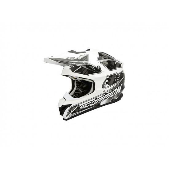 Мотошлем Scorpion VX-15 Evo Air Magma Black-White L Мотошлем Scorpion VX-15 Evo Air Magma Black-White L