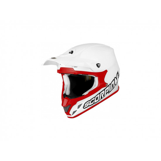 Мотошлем Scorpion VX-15 Evo Air White-Red Мотошлем Scorpion VX-15 Evo Air White-Red