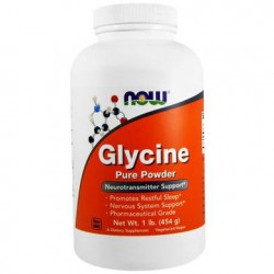 Гліцин, Glycine, Now Foods, порошок, 454 грам, 24281
