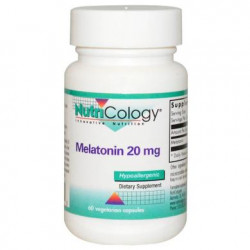 Мелатонін, Melatonin, Nutricology, 20 мг, 60 капсул, 27496 