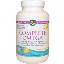 Омега 3 6 9 (лимон), Complete Omega, Nordic Naturals, 1000 мг, 180 капсул, 24495 