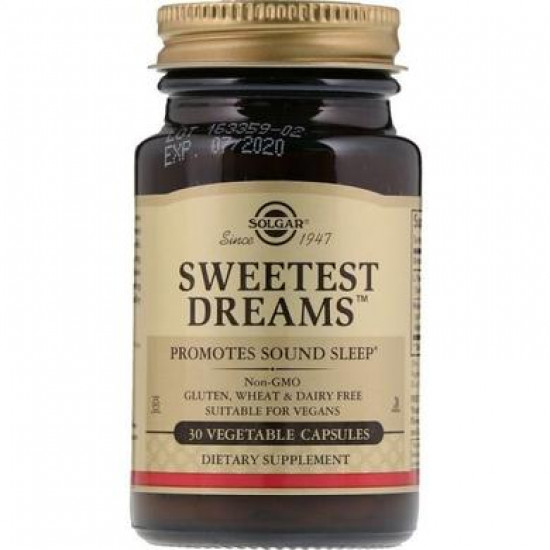 Сладкий сон, Sweetest Dreams, Solgar, 30 капсул, 10890
Сладкий сон, Sweetest Dreams, Solgar, 30 капсул, 10890