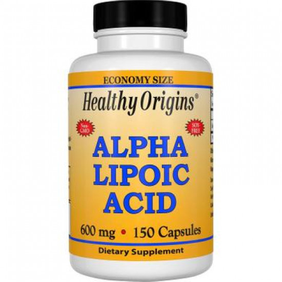 Альфа-ліпоєва кислота, Alpha Lipoic Acid, Healthy Origins, 600 мг, 150 капсул, 14222 Альфа-ліпоєва кислота, Alpha Lipoic Acid, Healthy Origins, 600 мг, 150 капсул, 14222