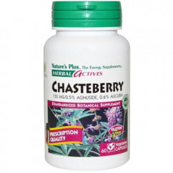 Вітекс, Авраамове дерево, Chasteberry, Natures Plus, Herbal Actives, 150 мг, 60 капсул, 22103 