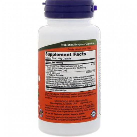 Алоэ вера 10000 и пробиотики, Aloe & Probiotics, Now Foods, 60 капсул, 23905
Алоэ вера 10000 и пробиотики, Aloe & Probiotics, Now Foods, 60 капсул, 23905