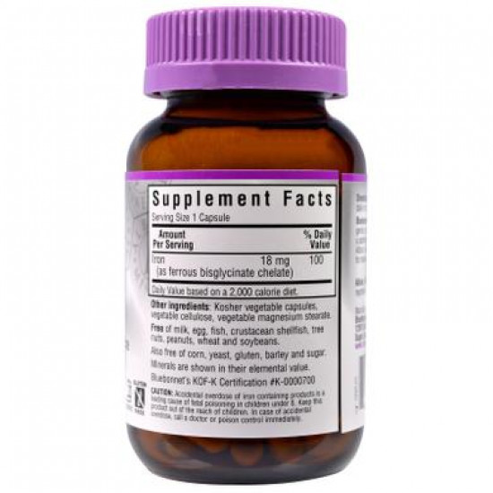 Железо, Chelated Iron, Bluebonnet Nutrition, 27 мг, 90 капсул, 26936
Железо, Chelated Iron, Bluebonnet Nutrition, 27 мг, 90 капсул, 26936