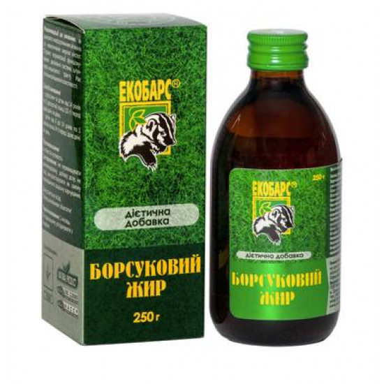 Диетическая добавка Барсучий жир, Экобарс, 250 г, 28736
Диетическая добавка Барсучий жир, Экобарс, 250 г, 28736
