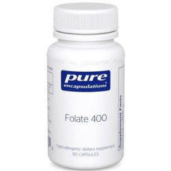 Фолат, Folate, Pure Encapsulations, 400 мг, 90 капсул, 30370
 