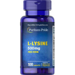 Лізин, L-Lysine, Puritans Pride, 500 мг, 100 капсул, 31621
 