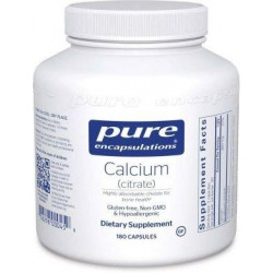 Calcium (citrate), Pure Encapsulations, 180 Capsules, 33011
 