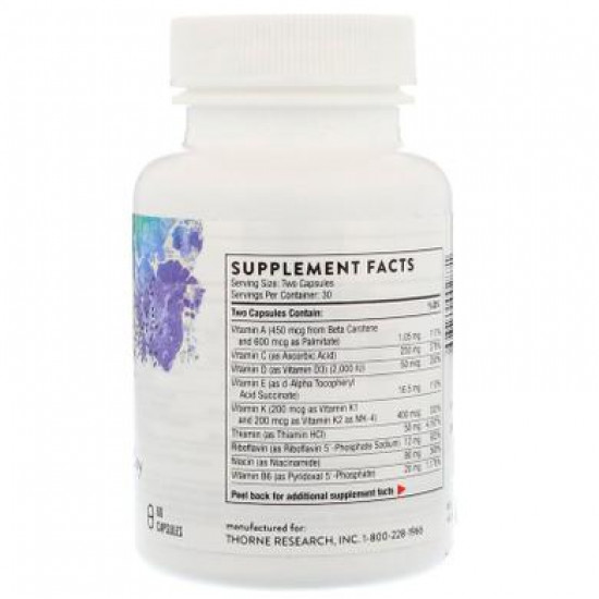Мультивітаміни та мультимінерали формула, Basic Nutrients 2/Day, Thorne Research, 2 на день, 60 капсул, 33036 Мультивітаміни та мультимінерали формула, Basic Nutrients 2/Day, Thorne Research, 2 на день, 60 капсул, 33036