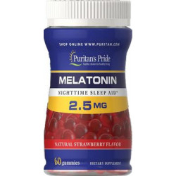 Мелатонин, Melatonin Gummy, Puritans Pride, 2,5 мг, 60 жевательных конфет, 33082
  