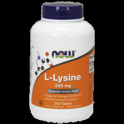 Лізін, L-Lysine, Now Foods, 500 мг, 250 таблеток, 9147