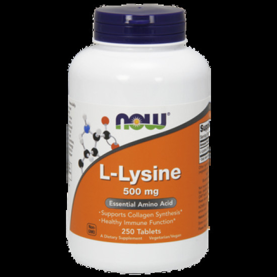 Лізін, L-Lysine, Now Foods, 500 мг, 250 таблеток, 9147 Лізін, L-Lysine, Now Foods, 500 мг, 250 таблеток, 9147