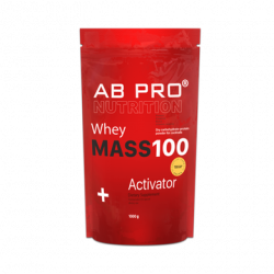 Гейнер, MASS 100 Whey, Activator, (Полуниця), Ab Pro, 1000 г, z00022
 