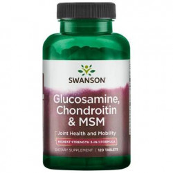Glucosamine, Chondroitin and MSM, Glucosamine, Chondroitin and Msm, Swanson, 250/200/150 mg, 120 tablets, z02526
 