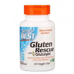 Ферменты для переваривания глютена, Gluten Rescue, Doctors Best, 60 капсул, Z05201
  