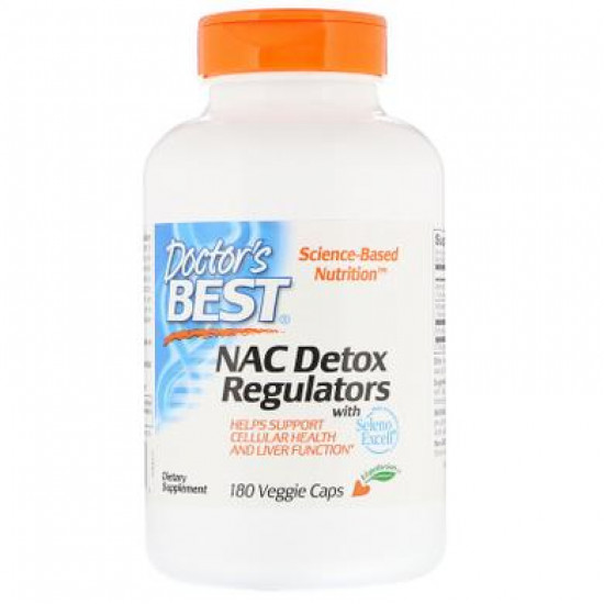 N-Acetylcysteine, NAC Detox Regulators, Doctors Best, 180 gel capsules, Z05776
N-Acetylcysteine, NAC Detox Regulators, Doctors Best, 180 gel capsules, Z05776