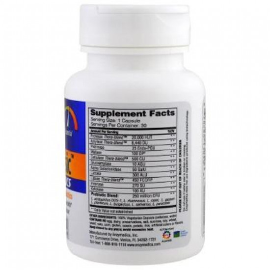 Ферменти та пробіотики, Digest Basic+Probiotics, Enzymedica, 30 капсул, Z05872
Ферменти та пробіотики, Digest Basic+Probiotics, Enzymedica, 30 капсул, Z05872