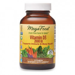 Вітамін D3, Vitamin D3, MegaFood, 2000 МО, 30 таблеток, Z07258