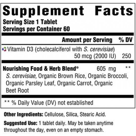 Витамин D3, Vitamin D3, MegaFood, 2000 МЕ, 60 таблеток, Z07259
Витамин D3, Vitamin D3, MegaFood, 2000 МЕ, 60 таблеток, Z07259
